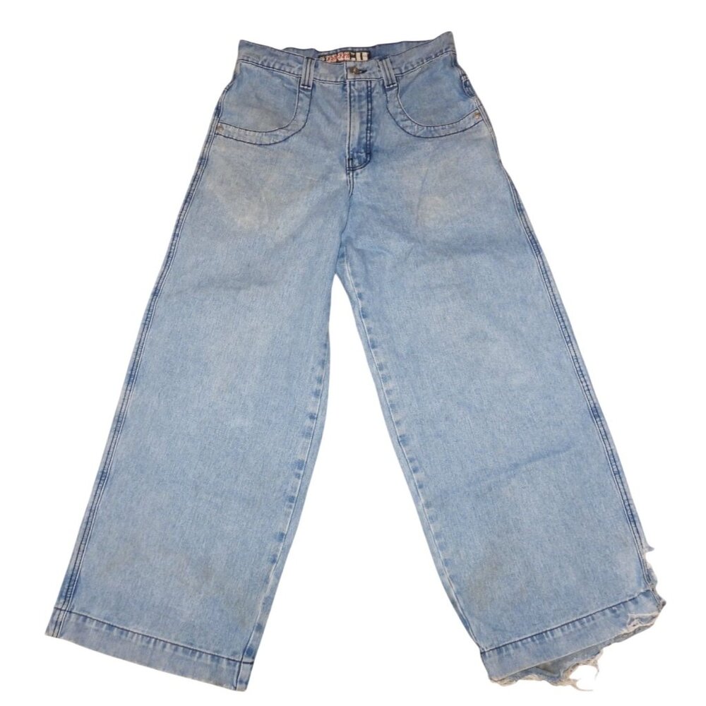 JNCO Twin Cannon Classic Wide Leg Jeans Mens 32x32 Antique Wash Y2K Baggy Skater - Picture 4 of 13